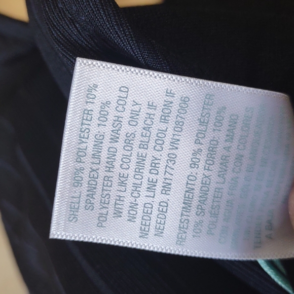 Kona Sol Ribbed Lace Up One Piece Swimsuit in Black - Picture 7 of 8